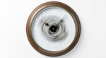 Basic clock, black hands on white background, with the appearance of rapidly & constantly moving hands.