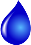 a single blue teardrop