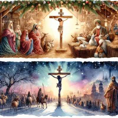 An image from AI mashing Christmas and Easter into one event. Completely messed up. And yet, it tells us something about ourselves.